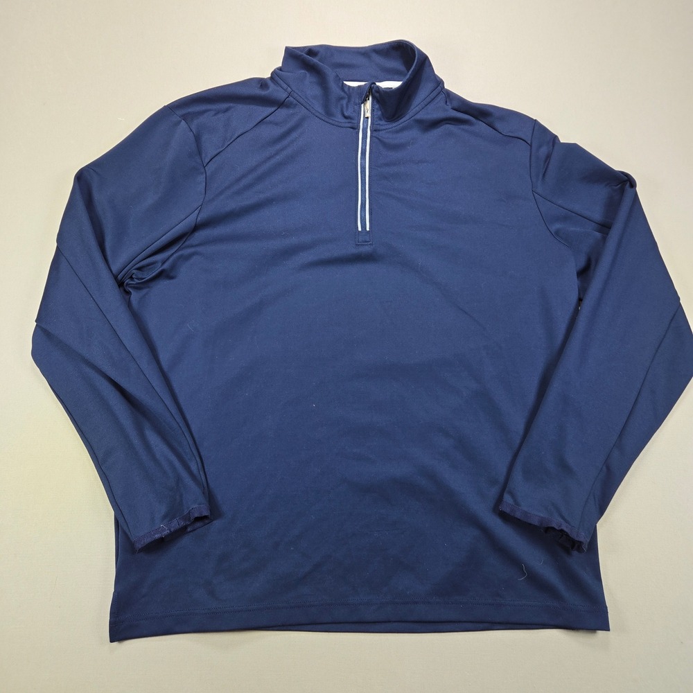 Tommy Bahama Pullover IslandZone 1/4 Zip Performance Navy Blue Mens Large